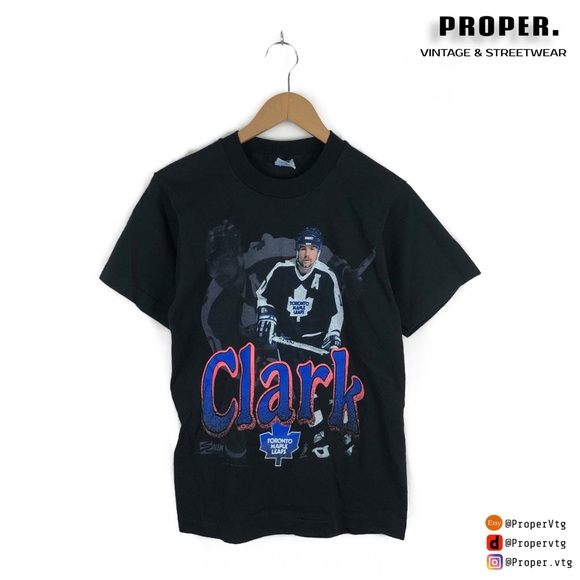 Vintage Wendell Clark Toronto Maple Leafs t shirt - Picture 1 of 6